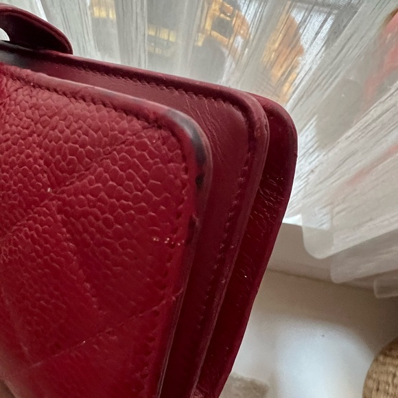 Chanel French wallet quilted Caviar leather - Picture 3 of 13